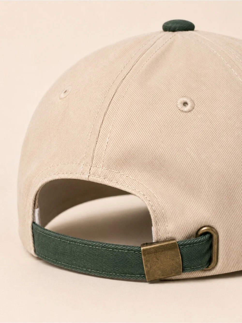 Smoke Show Two-Tone Baseball Cap Green Beige NWOT